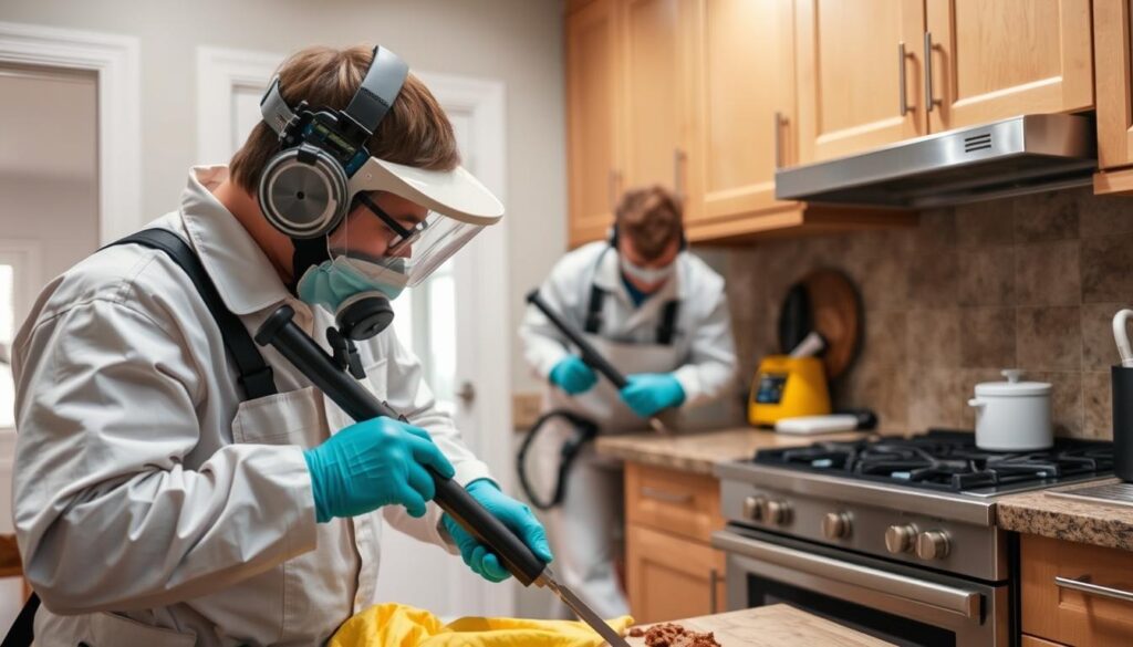 A sleek, modern office interior with a large window overlooking the bustling city of Johannesburg, South Africa. In the foreground, a professional pest control technician in uniform stands confidently, holding a tablet displaying the MegaLeads logo. Shelves behind them are stocked with high-tech equipment and supplies. The middle ground features a digital display showcasing pest control service offerings and positive customer testimonials. In the background, the cityscape is visible, hinting at the extensive reach and reliable service of the MegaLeads pest control business. The lighting is warm and inviting, conveying a sense of trust and expertise.